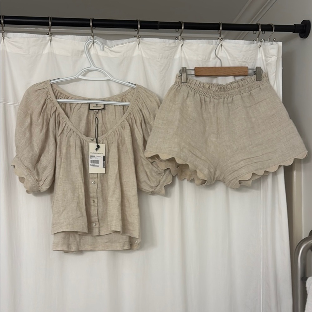 Tuckernuck Linen Shorts/Top set